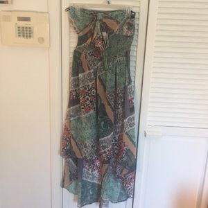 American rag strapless handkerchief dress